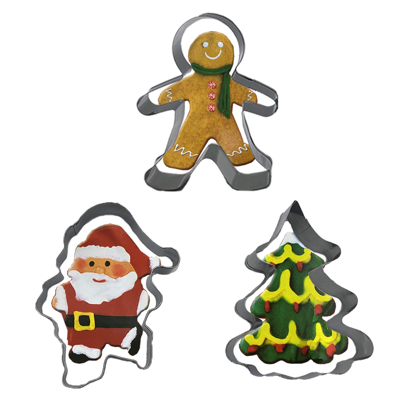 Set 5 Cortadores De Galletas De Navidad Acero Inoxidable | Meses Sin