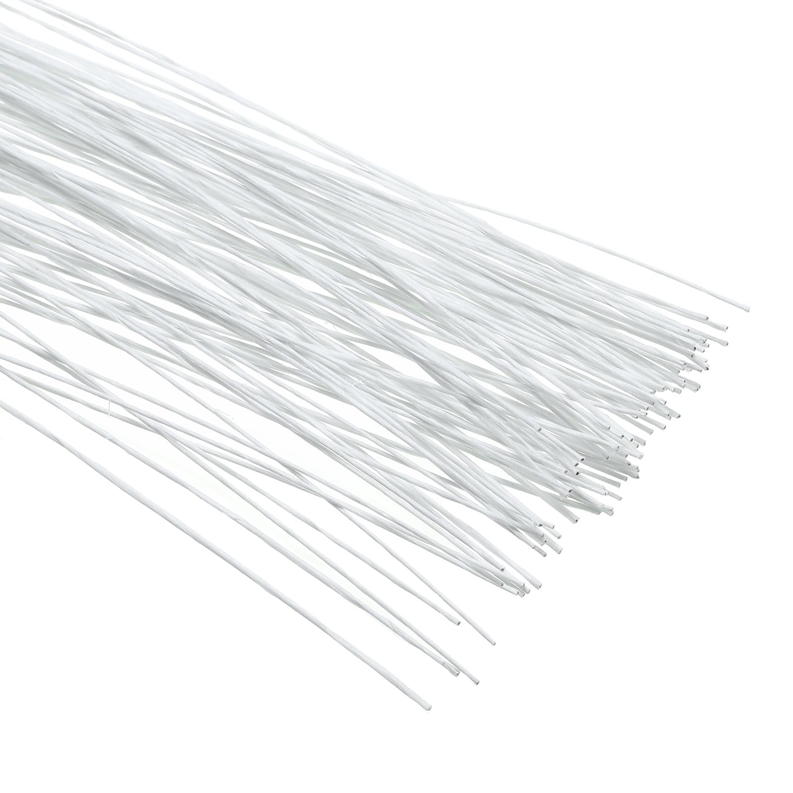 PATIKIL Filo Per Steli Floreali In Ferro Avvolto In Carta 26 Gauge 40 Cm 100 Pezzi Accessori Per Steli Fiori Artificiali Per Bouquet Fai Da Te E Decorazioni Artigianali Bianco