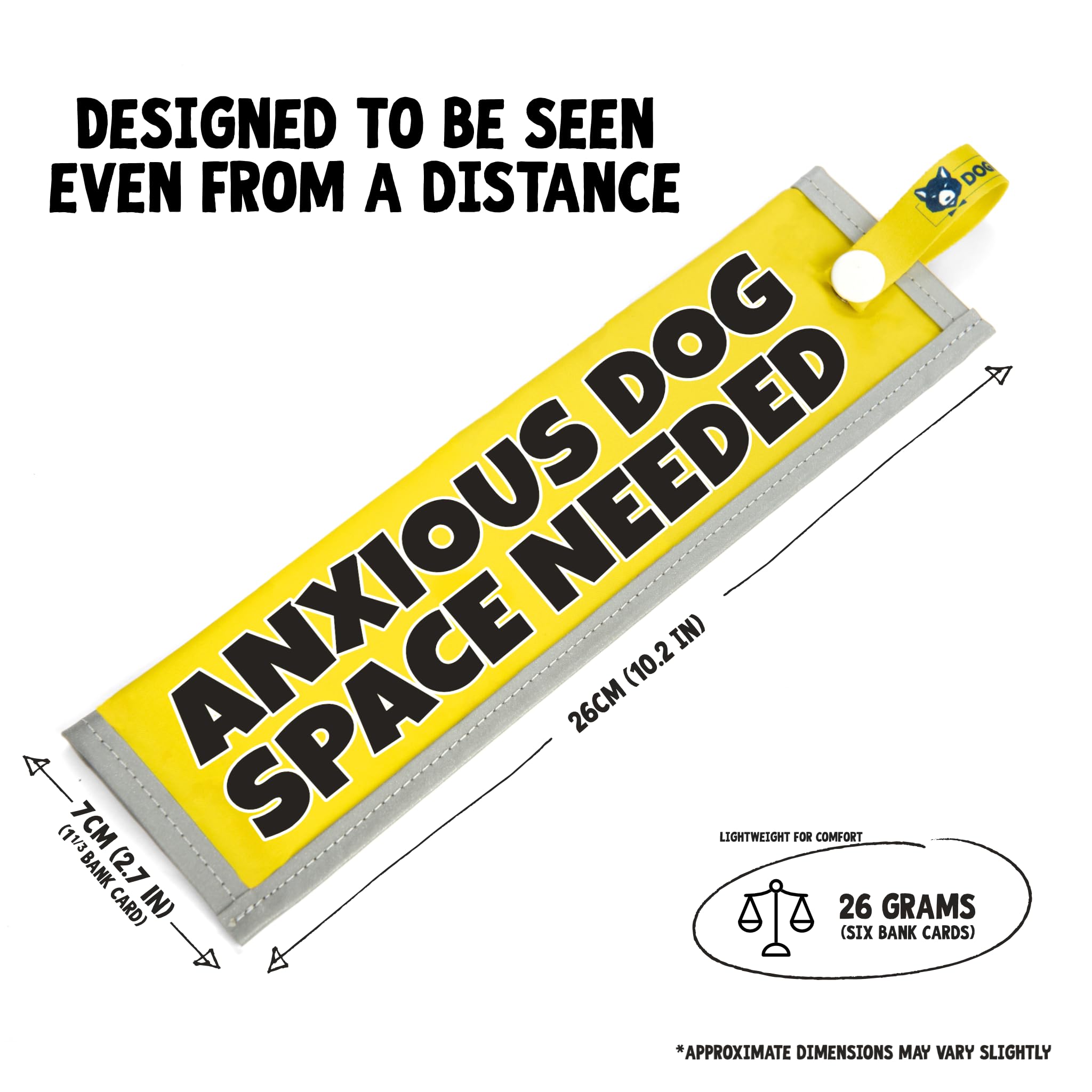 Anxious Dog, Space Needed Lead Sleeve, High Visibility Warning Wrap for Reactive Nervous Dogs - Image 4