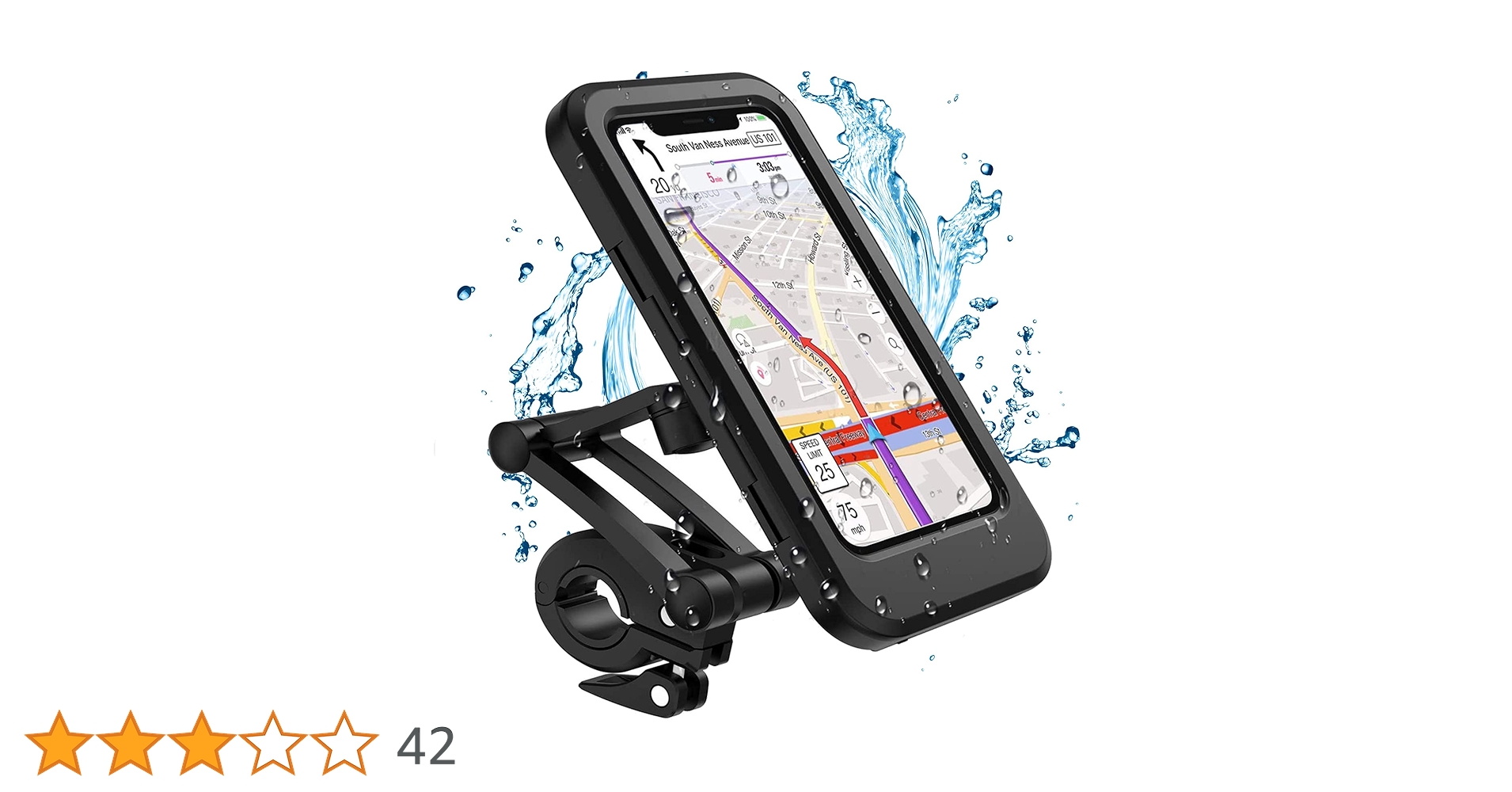 Amazon.co.jp: Boobaaa 自転車 バイク スマホホルダー 防水 6.7