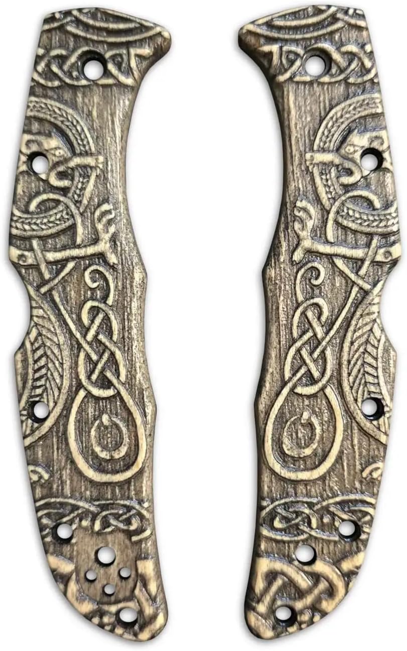 Celtic Gates Scales - Compatible with Spyderco Endura 4, Matriarch 2 Knife by Svechnikov Workshop