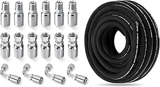 50FT 1/2" Hydraulic Hose with 16PCS Hydraulic Hose Fittings