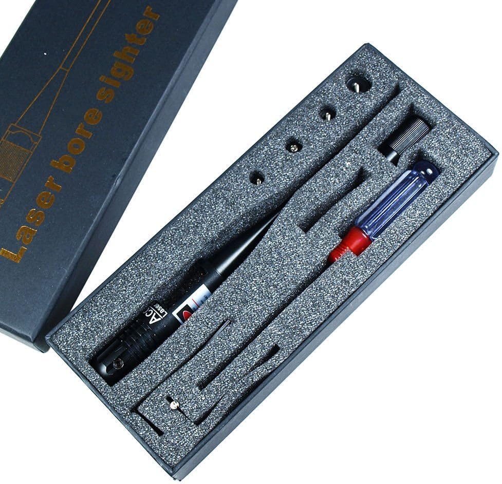 Gun laser bore sight,boresight,bore sight by econoLED all in One .22 to .50 Caliber Rifle Gauge Boresight Red Dot Laser Boresighter New