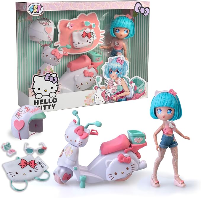Hello Kitty Pretty Pink Scooter - Muñeca Fashion Japonesa con Moto y Accesorios