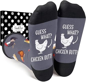 Chicken Gift Ideas Socks - Chicken Rooster Sloth Gifts for Women Men Novelty Sloth Socks