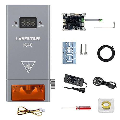 LASER TREE Laser Module, 40W Optical Output Diode Laser Head Designed for Powerful Cutting, Higher Accuracy Laser Eangraver module with Air Assist, Laser Head for Laser Engraver Machine