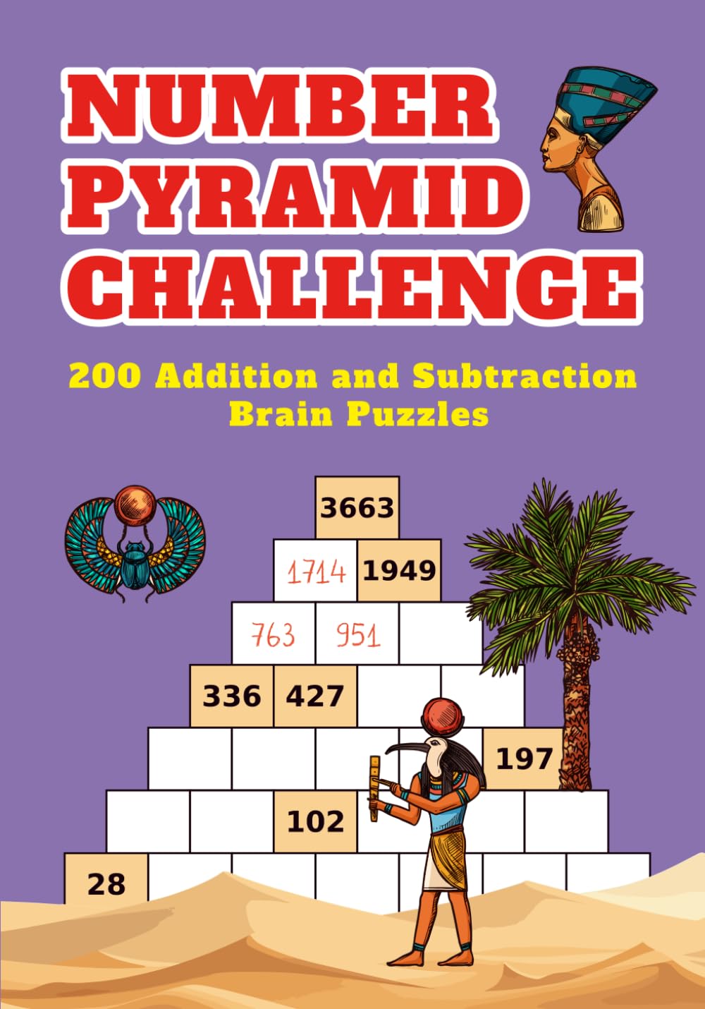 Number Pyramid Challenge: 200 Addition and Subtraction Brain Puzzles