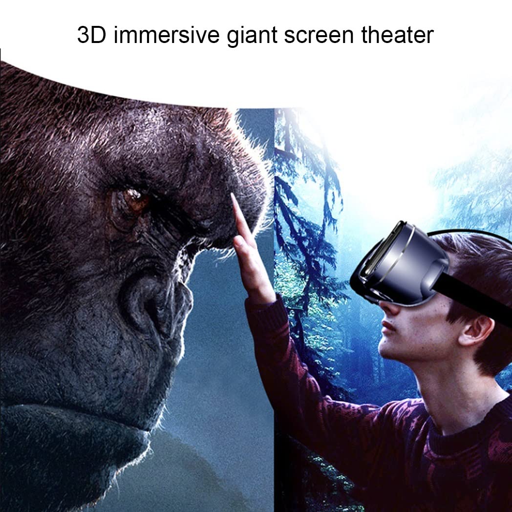 Occhiali VR, Visore Realtà Virtuale, Cuffie 3D VR Compatibile con Tutti Gli, Lente Regolabile per Film e Giochi 3D, per iPhone 13 Pro Max/13 Pro/13/12/11, per Samsung Galaxy S21, Huawei, Xiaomi