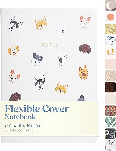 Vista 10 de WORLD TRAVELER Eccolo - Cuaderno de rayas medianas, tapa dura, diario de escritura A5, 256 páginas rayadas de marfil, marcador de cinta, plano