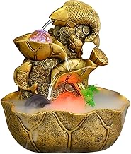 desktop Fountain Small Indoor Waterfall Fountain Relaxation Tabletop Fountain 3 Level Indoor Desktop Fountain with Audible Calming Waterfall Sounds Ffor Feng Shui Effect and LED Lighting tabletop foun