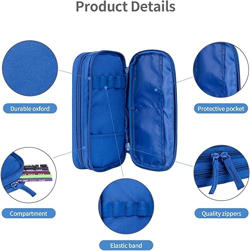 Miniatura 4 de #7 Mbappe 2023 - Estuche para lápices de gran capacidad para oficina y universidad, bolsa de almacenamiento de gran capacidad, bolsa de maquillaje