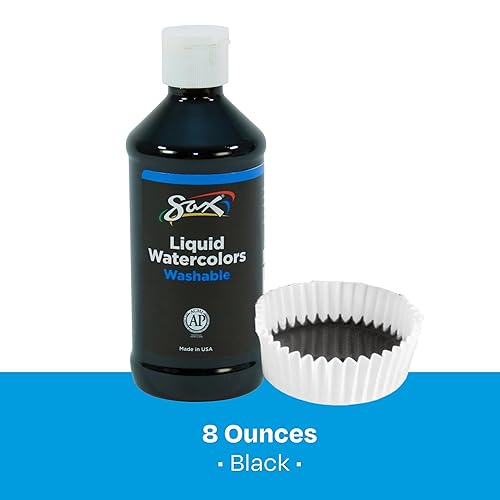 Miniatura 4 de Sax True Color - Acuarela líquida concentrada lavable, 8 onzas, color negro