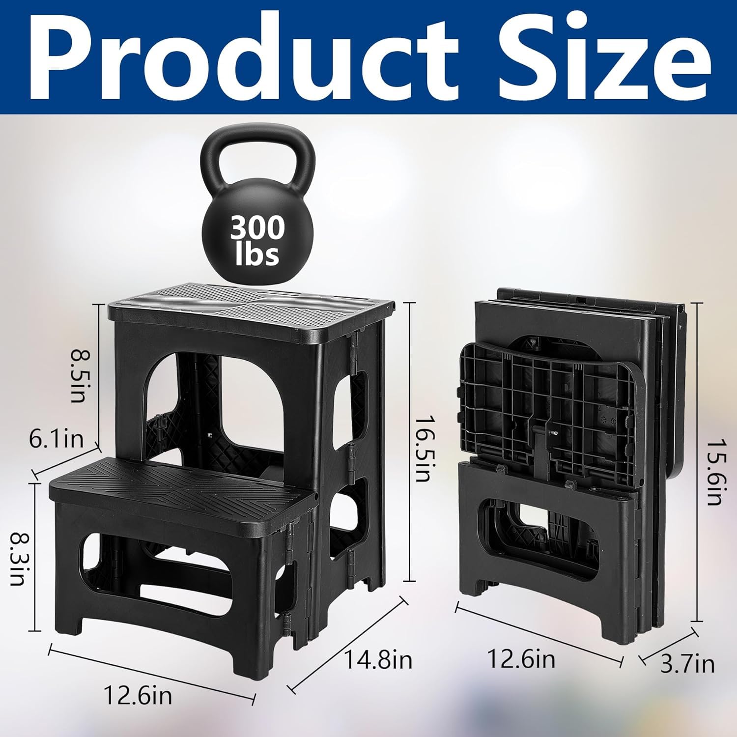 Universaltreppe für Hot Tub- 2 Stufen Faltbare Whirlpooltreppe- Anti-Rutsch Einstiegshilfe Pool- Wasserfest Tritthocker- Tragbar Stufe für Whirlpool- Poolleiter für den Außenbereich Innenbereich