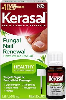 Kerasal Nail Renewal with Tea Tree Oil: Fast-Acting Repair for Discolored, Thick Toenail Fungus & Damaged Nails - 0.33oz