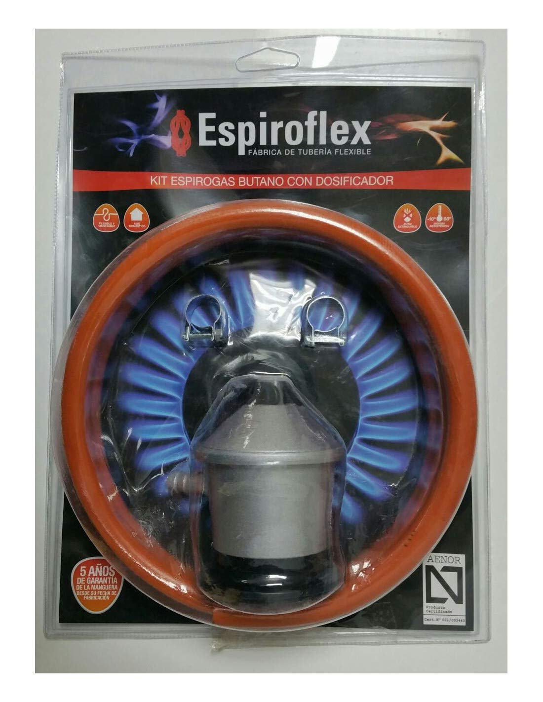 Espi ROFLEX 794 °C Set with Hose, Gas Regulator Calor Gas and Clip