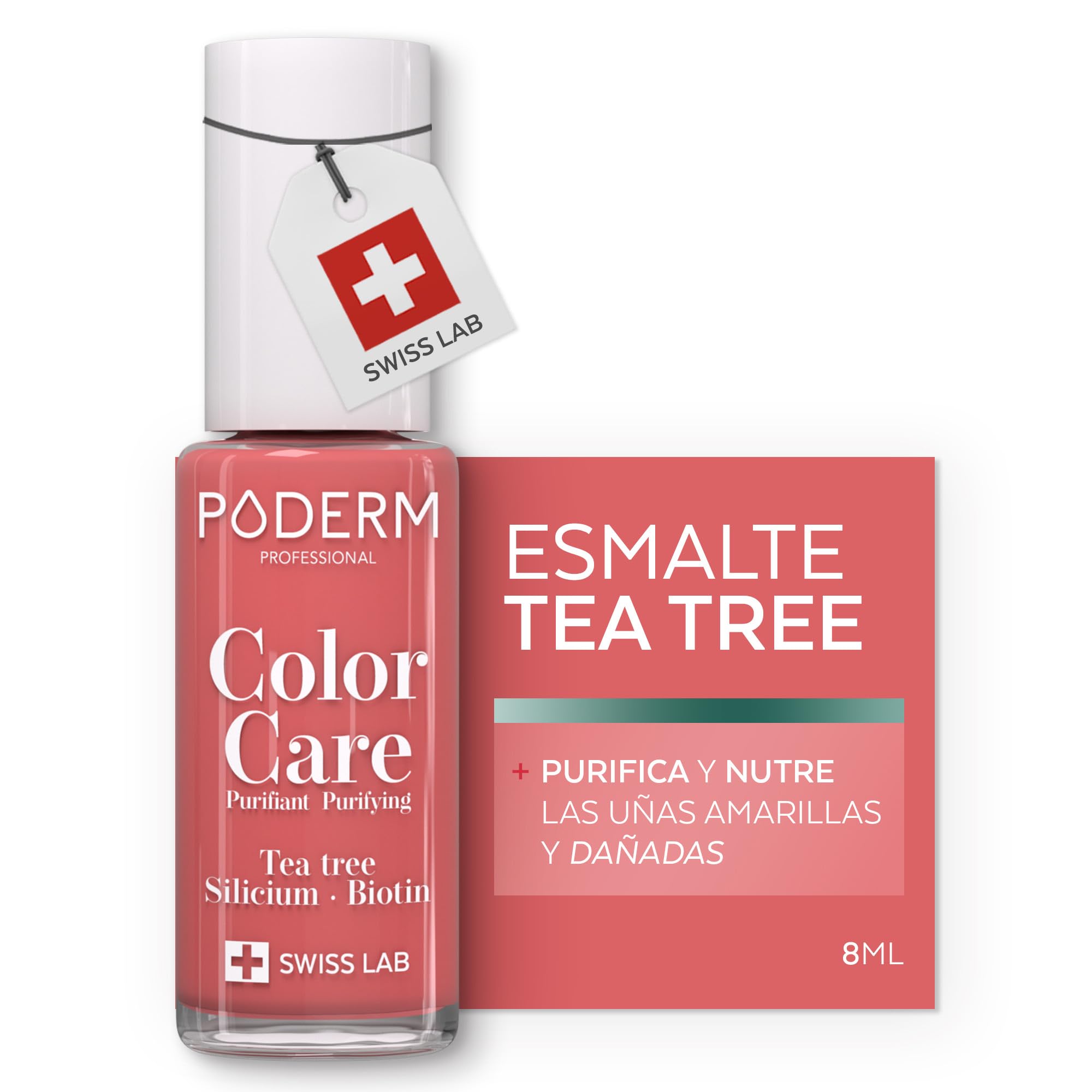 Poderm Esmalte Antimicótico para Uñas - Rojo Negro – 8 ml | Antifúngico con Tea Tree, Silicio y Biotina | Fortalece, Repara y Cubre las Uñas Amarillas y Dañadas | Creado por una Podóloga en Suiza — view 29
