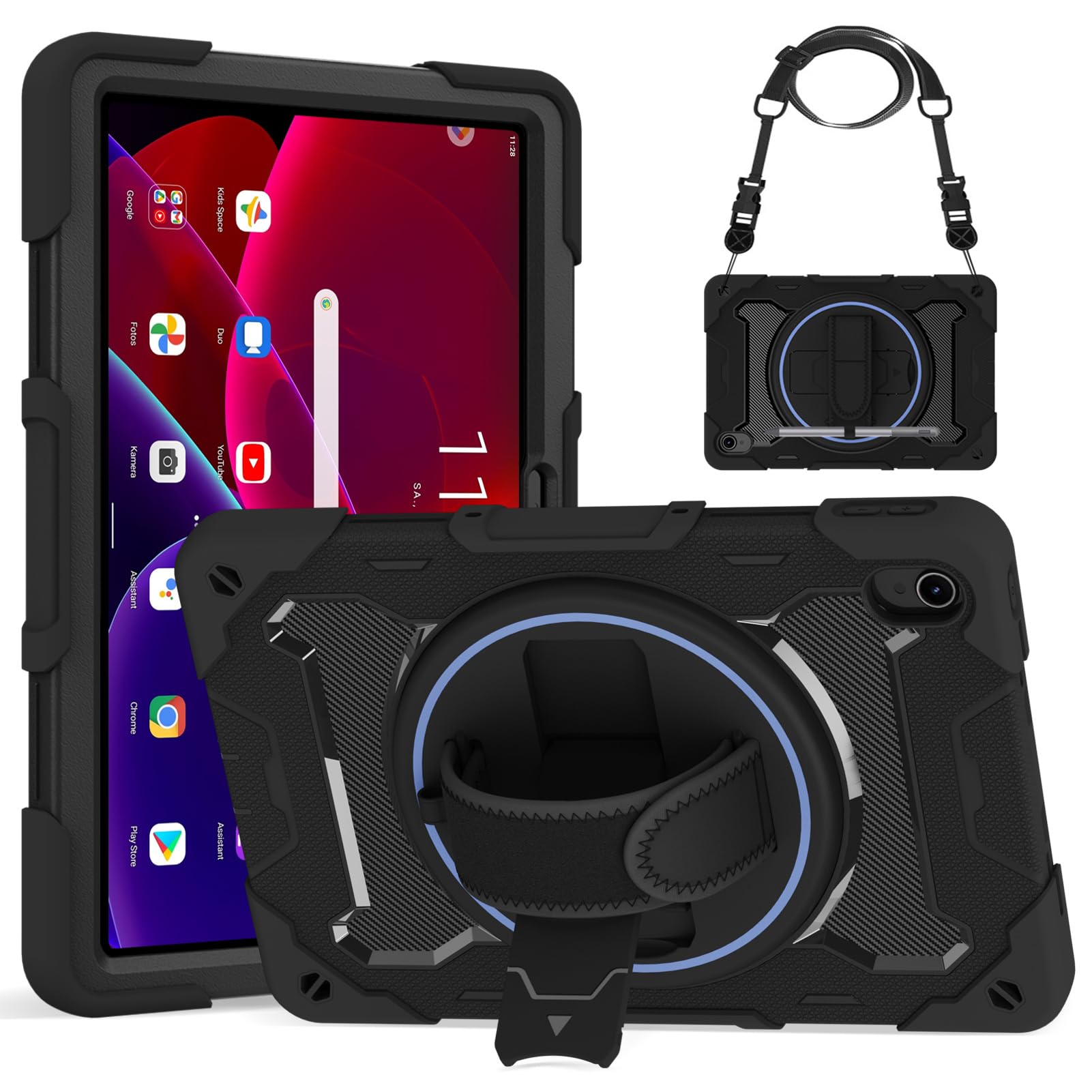 Funda para tablet Lenovo Tab P11 y P11 Plus de 11 pulgadas modelos 2021 TB-J606F/TB-J606L/TB-J607F/TB-J616F/TB-J616X 360 con sopor