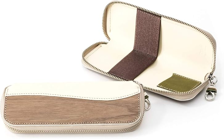 Amazon Zip Pen Case ペンケース メンズ レディース 本革 天然木 ウッド レザー 日本製 アイボリー ペンケース 文房具 オフィス用品 Amazon Zip Pen Case ペンケース メンズ レディース 本革 天然木 ウッド レザー 日本製 アイボリー ペンケース 文房具 オフィス用品