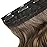 REECHO 24 1-pack 3/4 Full Head Curly Wave Clips in on Synthetic Hair Extensions HE008 Hair pieces for Women 5 Clips 4.5 Oz Per Piece - Ash Light Brown