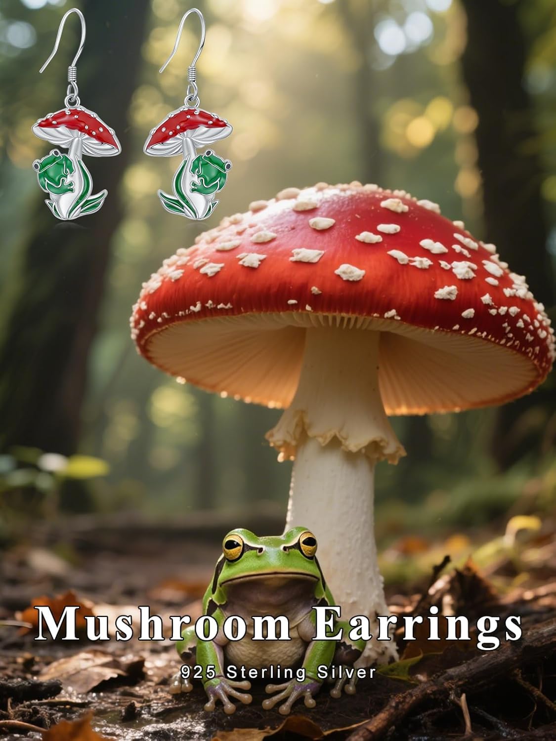 Snowflake/Snowman/Xmas Tree/Reindeer/Mushroom Earrings for Women 925 Sterling Silver Christmas Earrings Dangle for Women Christmas Jewelry for Her - Image 6