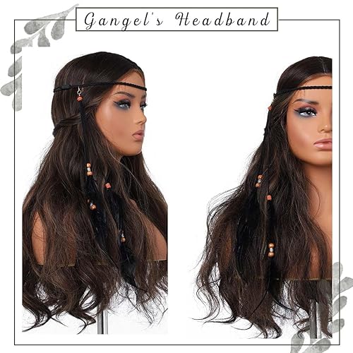 Miniatura 5 de Diadema bohemia de plumas turquesas, tocado de plumas blancas, tocado indio atrapasueños, hippie festival, banda para el cabello para mujer, carnaval