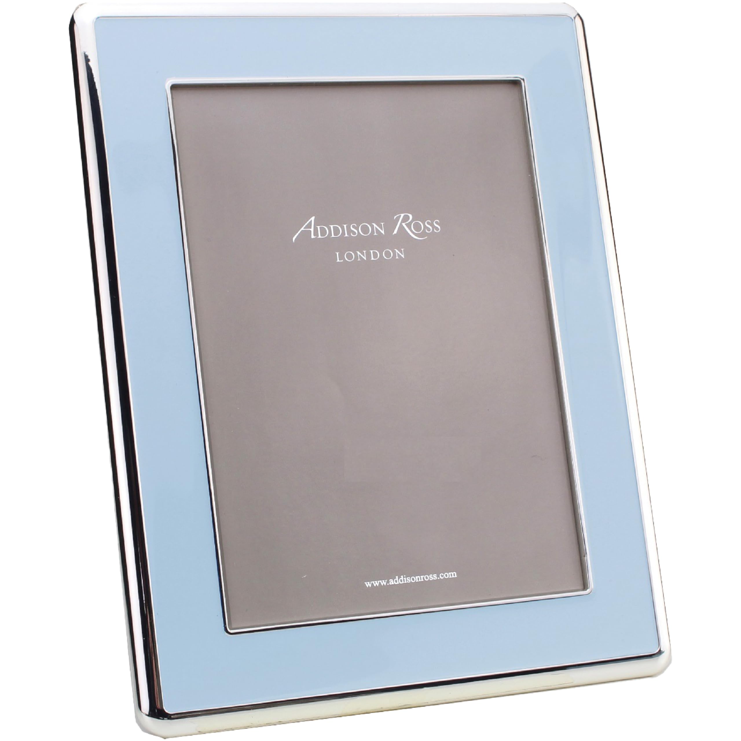 Addison Ross Blue Photo Frame 4X6cm - Portrait Or Landscape Display - Ideal Picture Frames For Gifting - Gift For Weddings, Birthday, Anniversary - Modern Design - Silver & Powder - 30Mm