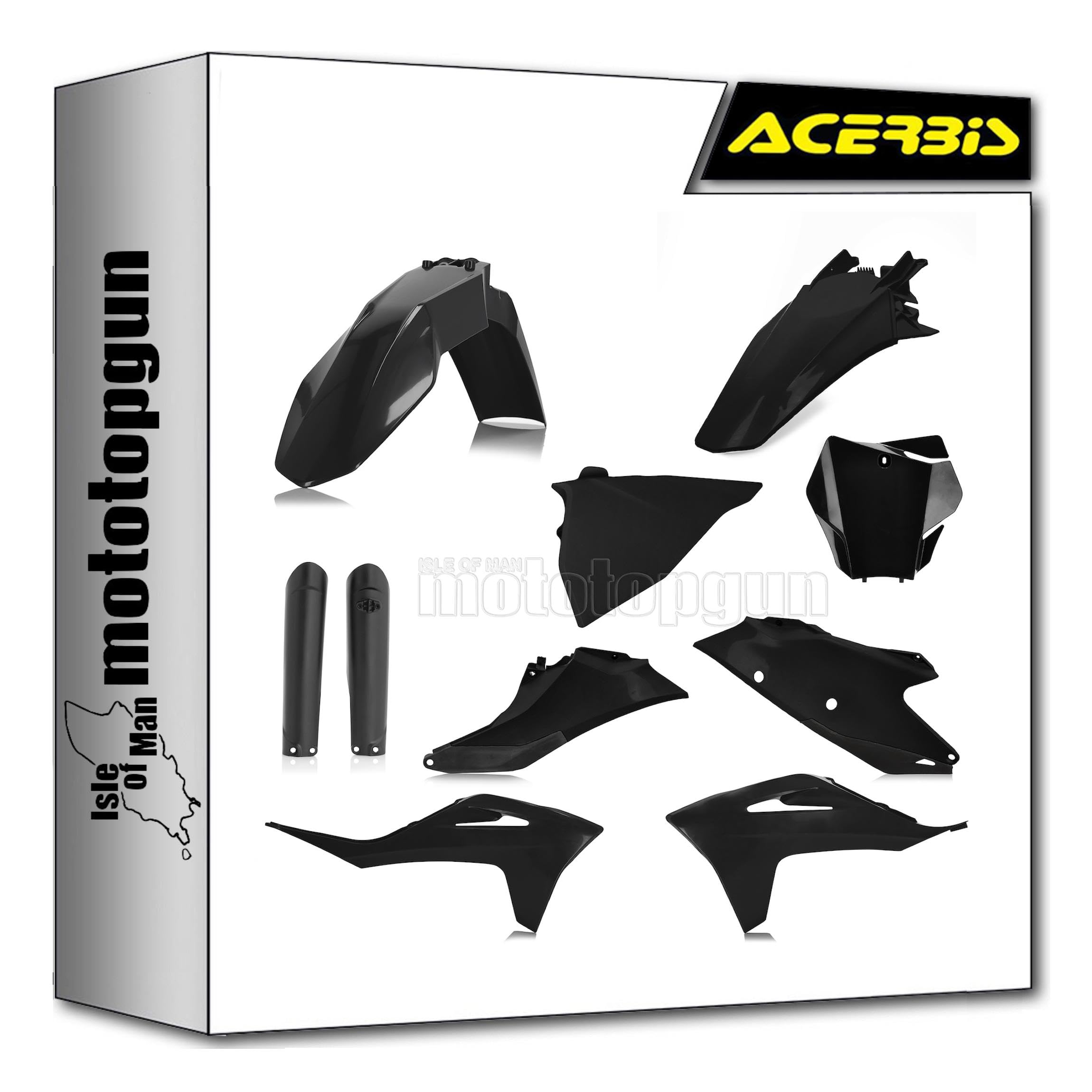 Carenage noir Acerbis 0024631.090 flexible pour Gas Gas EX 450 F 2021