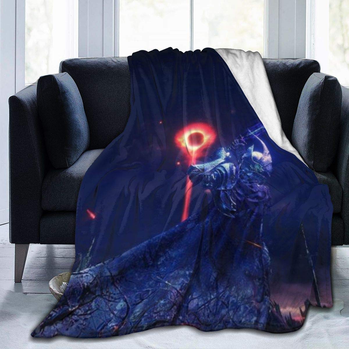 Yingd One_color Dark Souls Ultra Soft Throw Blanket Bed Flannel Fleece Light Weight Living Room/Bedroom Warm Blanket For Children Teenagers Adults 50"X40"