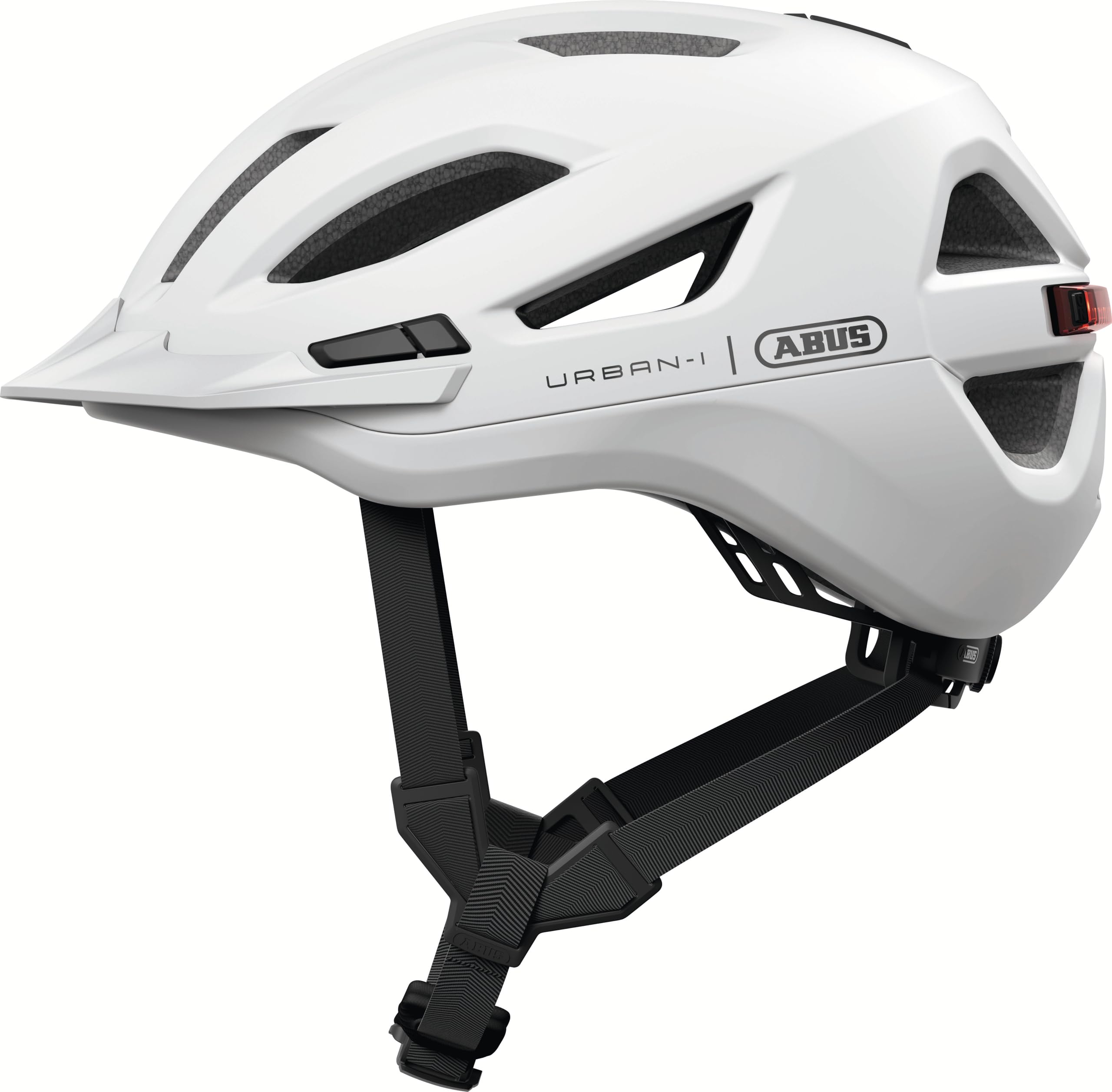 ABUS Urban-I 4.0 Ace - Casco de Bicicleta con luz Trasera Recargable, 4 Modos de luz, Paraguas, Apertura de Trenza y Cierre magnético, para jóvenes, Mujeres y Hombres