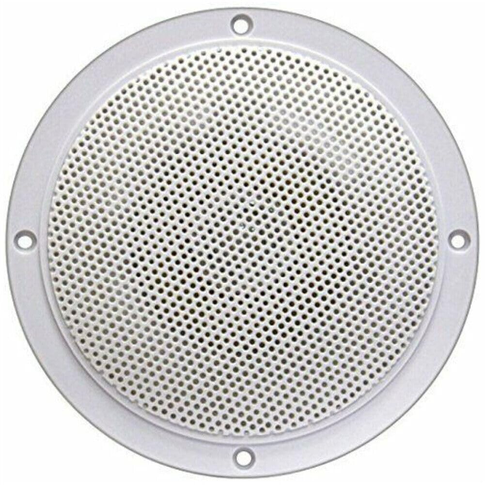 ZESTAW DO PYRAMID MDC6 2 białe głośniki dwumembranowe 50 W RMS 100 W maks. 15,3 cm 153 mm wodoodporny basen łódź restauracja hotel, w parach, w zestawie kable instalacyjne