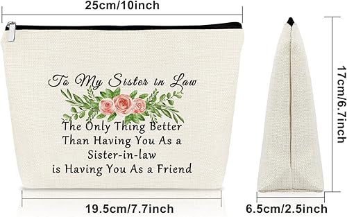 Miniatura 4 de Regalos para cuñada, bolsa de maquillaje para cuñada, regalos de cumpleaños, A mi cuñada Lo único mejor que tenerte como cuñada es tenerte como amiga