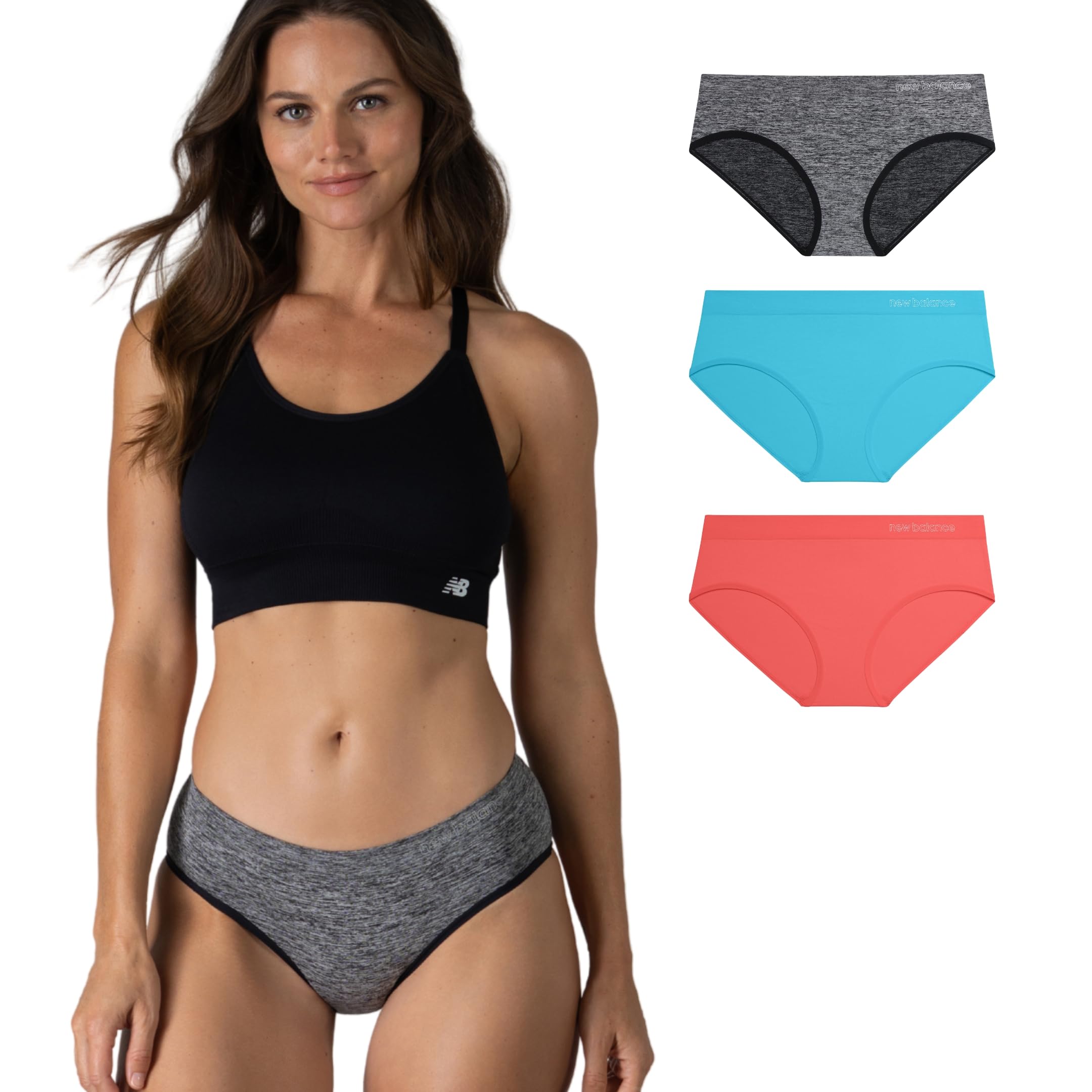 New Balance womens Ultra Comfort Performance Seamless Hipsters Underwear (3 Pack)