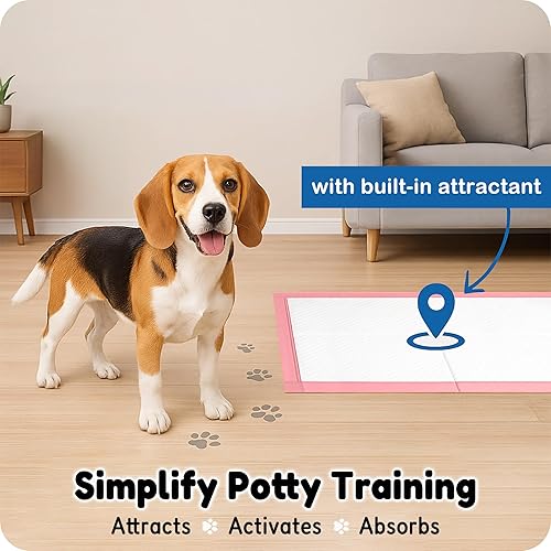 Miniatura 4 de MoMoCo Almohadillas para cachorros, 23 x 23 pulgadas, 100 unidades de almohadillas de entrenamiento desechables súper absorbentes, a prueba de
