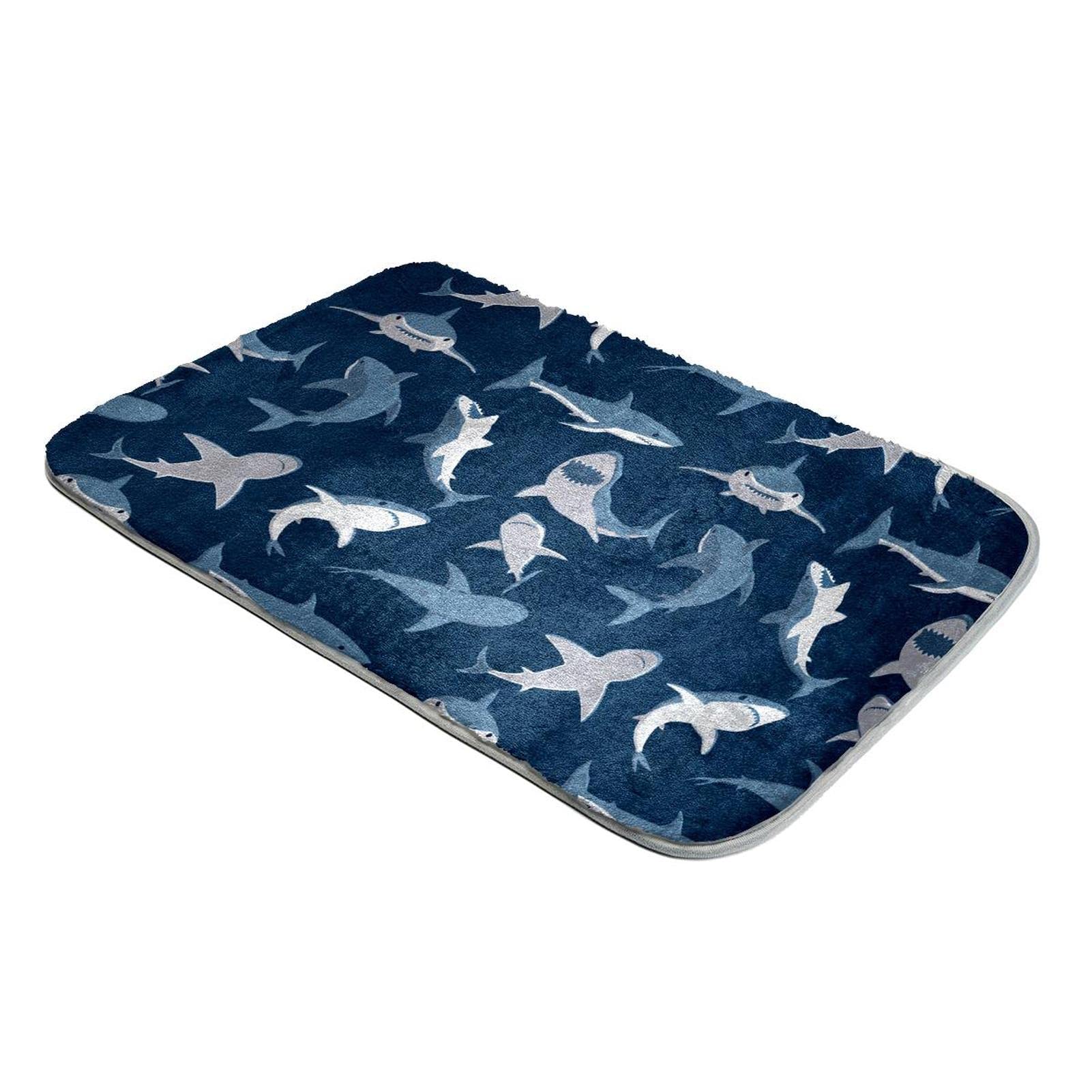 Tapis requin océan en fausse fourrure ultra douce pour chambre d'enfant