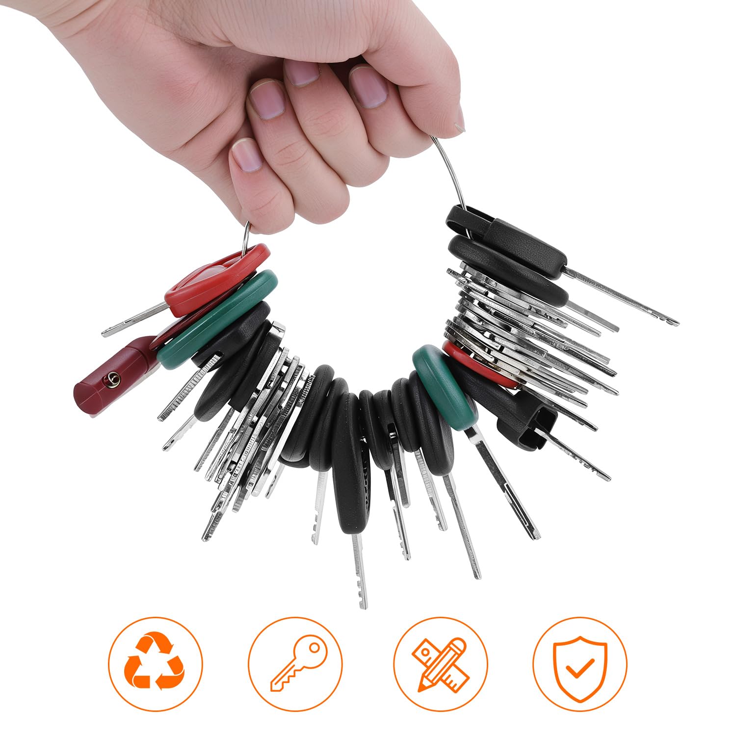 QWORK® Set di chiavi per macchinari pesanti da 42 pezzi Set di chiavi di ricambio compatibile con Volvo, CAT, JCB, Hyundai e altro