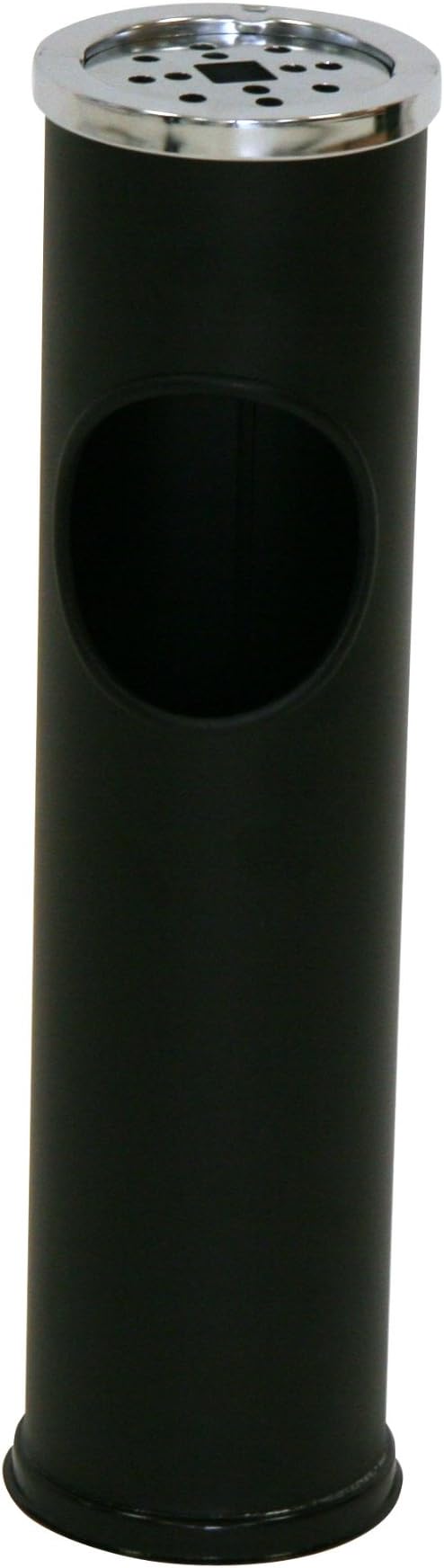 Top Hit axentia Standing Ashtray Bin, 2 in 1 Metal Rubbish Bin Cigarette Ashtray Stand with Inner Bucket, Inside Outside Pub Tidy Restaurant, Black Lacquered