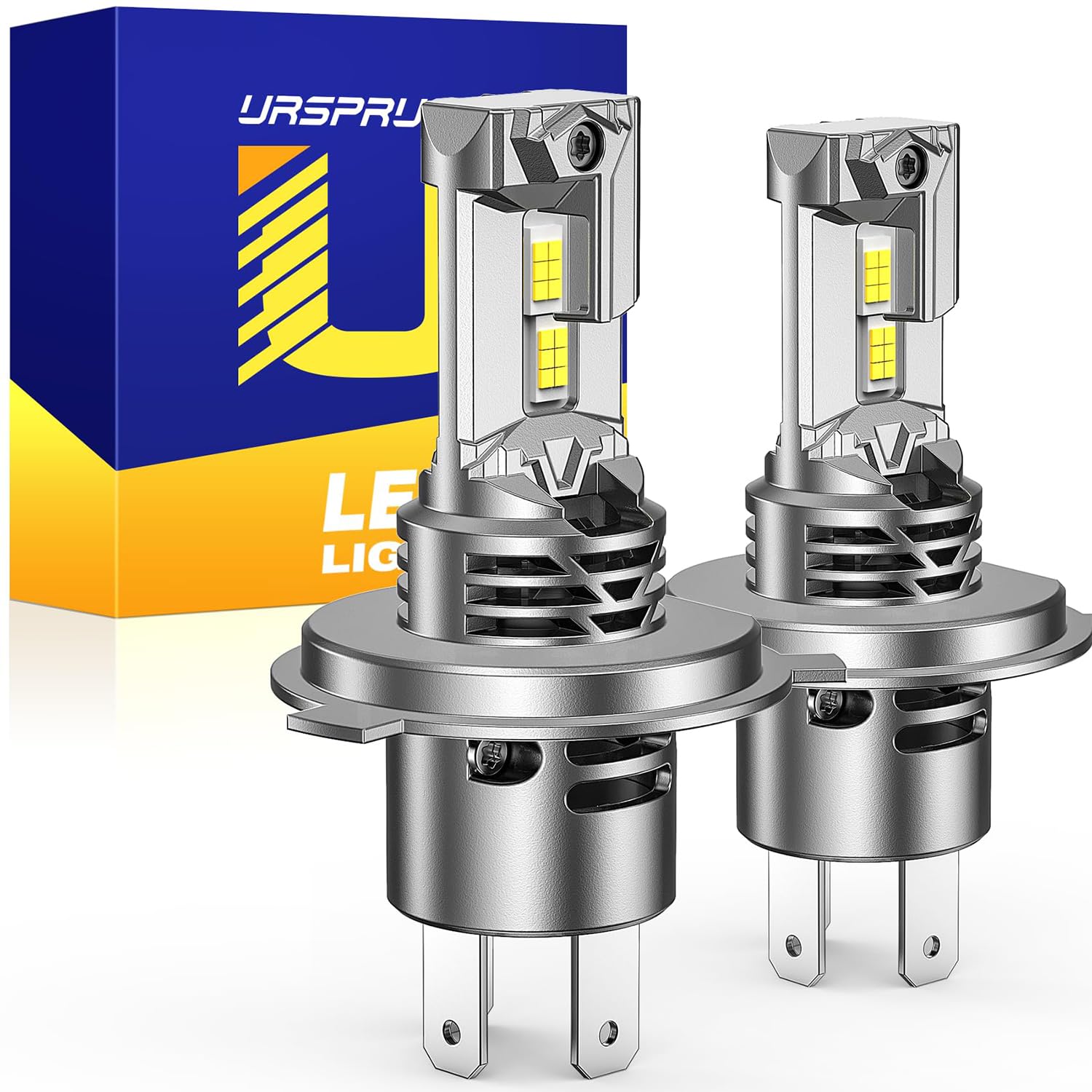 Termitor 2026 H4 LED Headlight Bulbs, 1000% Brightness 9003 Headlight Bulbs, Plug and Play H4 Halogen Replacement bulb, 6500K Cool White, Quick Installation, Pack of 2