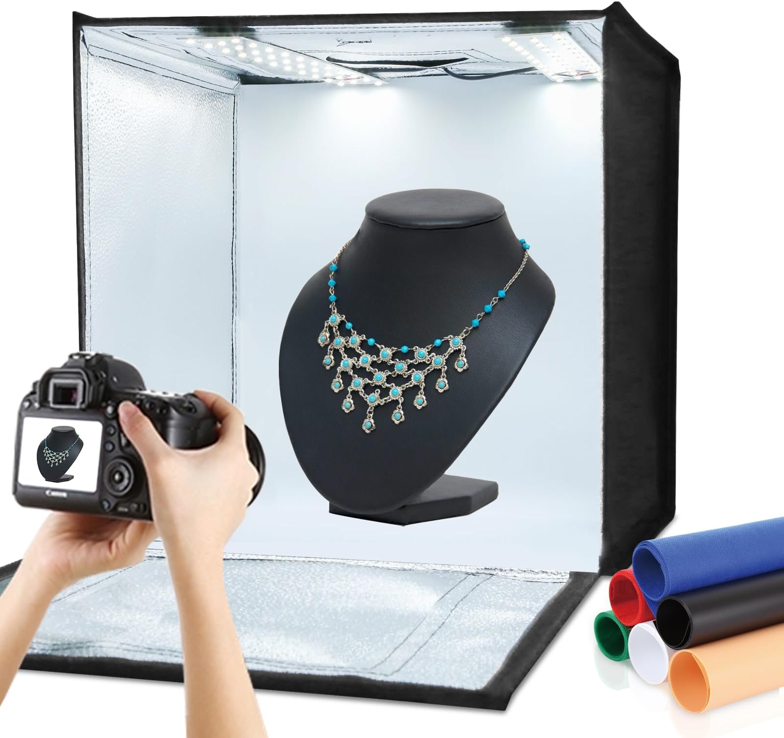 PULUZ Photo Studio Light Box Portable 60 x 60 x 60 cm Light Tent LED