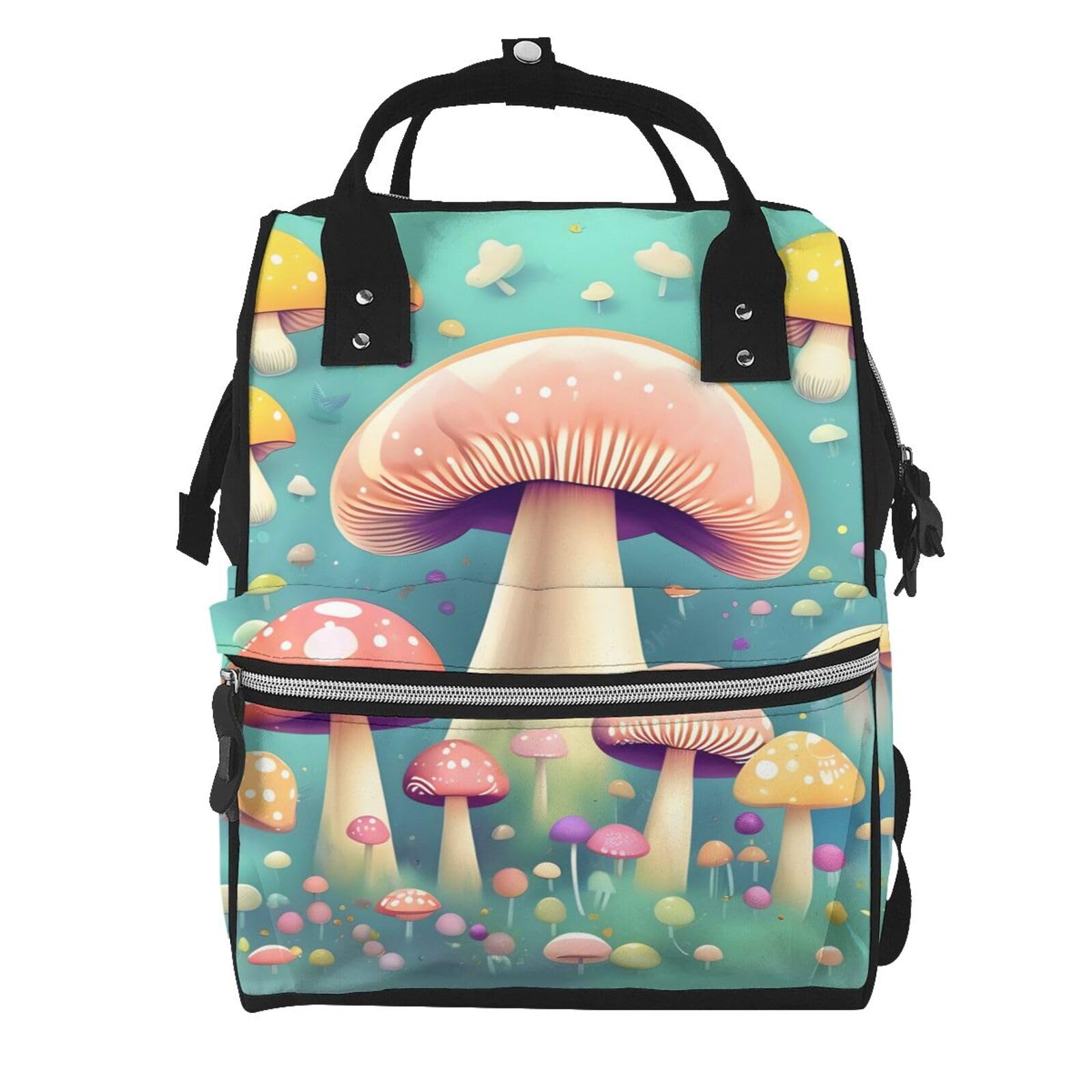 Mochila multifuncional para pañales de color rojo sólido, bolsa de pañales de gran capacidad con mamás y papás, viajes y uso diario