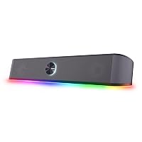 GXTrust 1619 Rhox Soundbar PC Illuminata RGB, 12W Casse PC Stereo Speaker con Illuminazione Regolabile