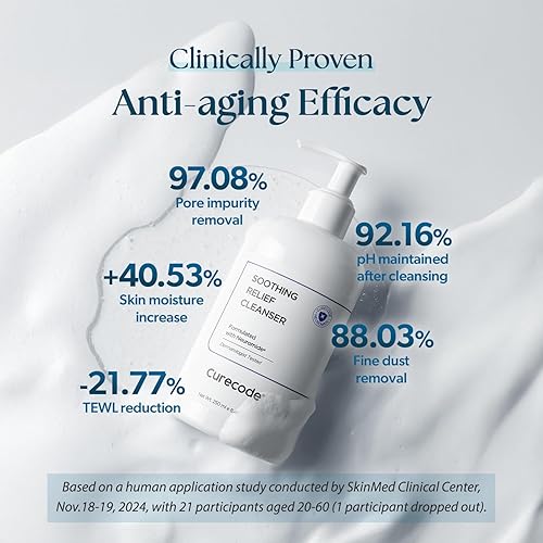 Miniatura 8 de Limpiador calmante para alivio (8.5 fl oz): acción espumosa suave con ceramida para todo tipo de piel, ciencia de microbiomas y fórmula de San Juan