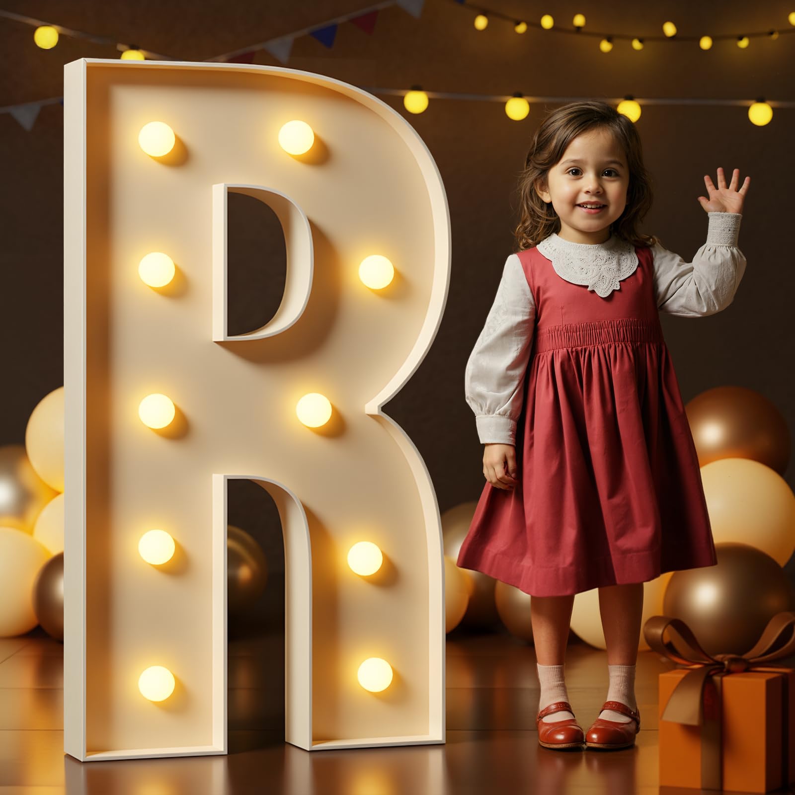 Marquee Letters 4 Feet Tall Large Light Up Letters R Wedding Mr and Mrs Sign Marry Me Engagement Party Decor Yellow Light Birthday Decorations Balloon