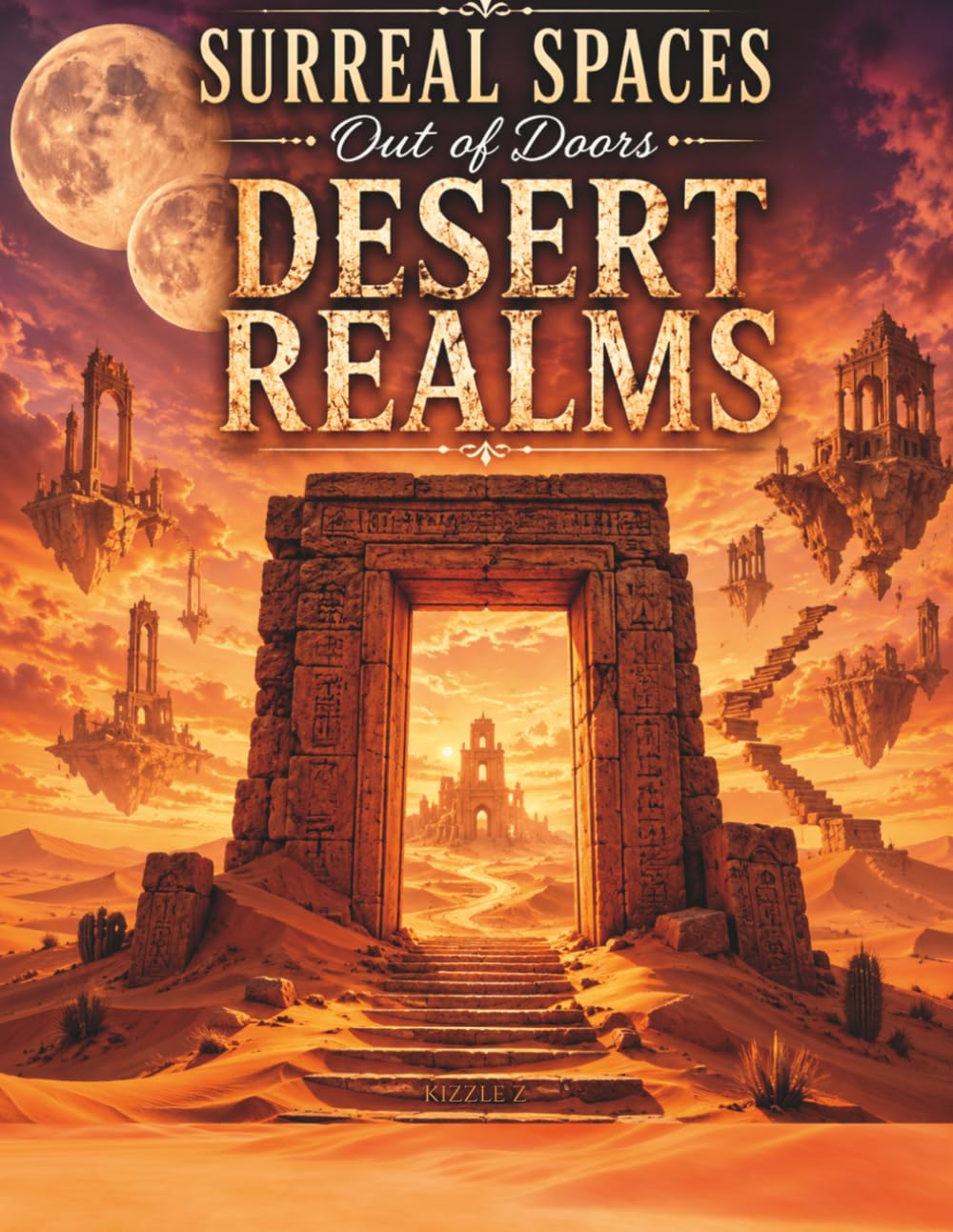 Surreal Spaces: Out of Doors — Desert Realms: 40 Surreal Desert Worlds to Color (Surreal Escape Coloring Series)