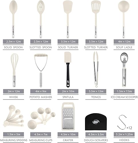 Miniatura 2 de Juego de utensilios de cocina juego de utensilios de cocina utensilios de cocina antiadherentes y resistentes al calor 24 piezas de nailon y acero