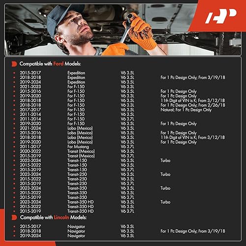 Miniatura 2 de A-Premium Sump de aceite de motor con tapón de drenaje compatible con Ford F-150 2011-2023, Expedition 2015-2024, Mustang 2011-2017, Transit-150,