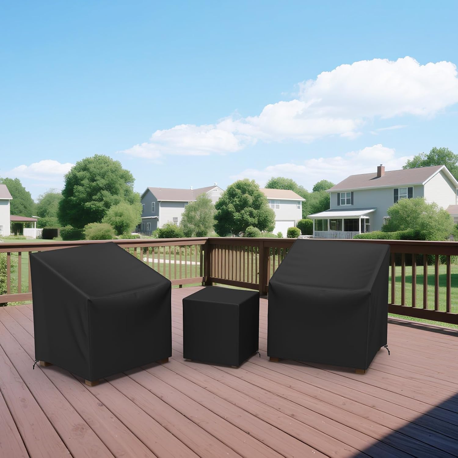 Gasadar Patio Chair Cover - 2 Pack, 32.3"W x 30.3" D x 31.5" H view 7