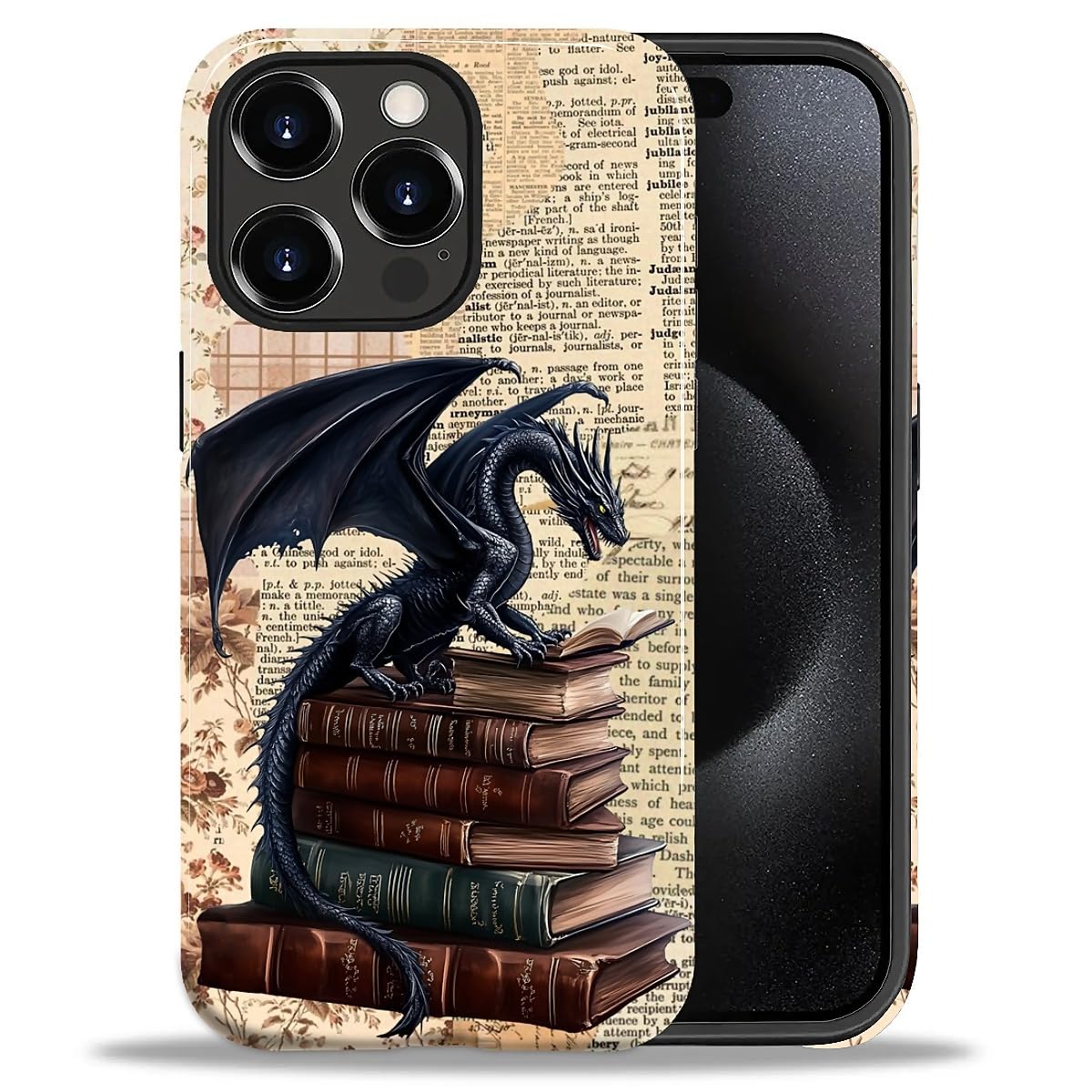 Coque iPhone 15 Pro anti rayures motif dragon original - 8