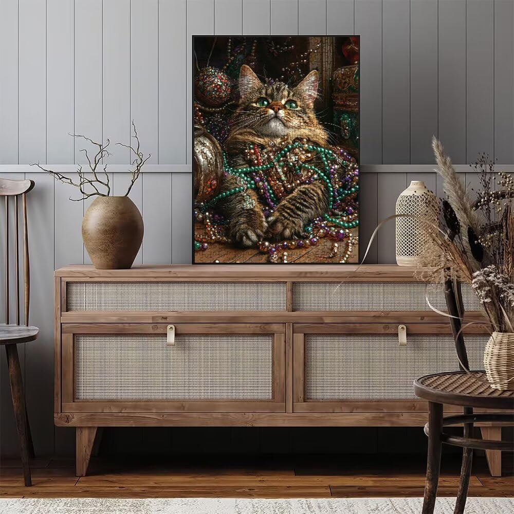 Puzzle 2000 Pezzi, Collana Gatto 3D Puzzle per Adulti Impegnativo, Educa Puzzles Artistico, Divertente E Stimolante Puzzles Decorativo per La Famiglia, Regalo e Decorazione Pareti DX0YL6-927