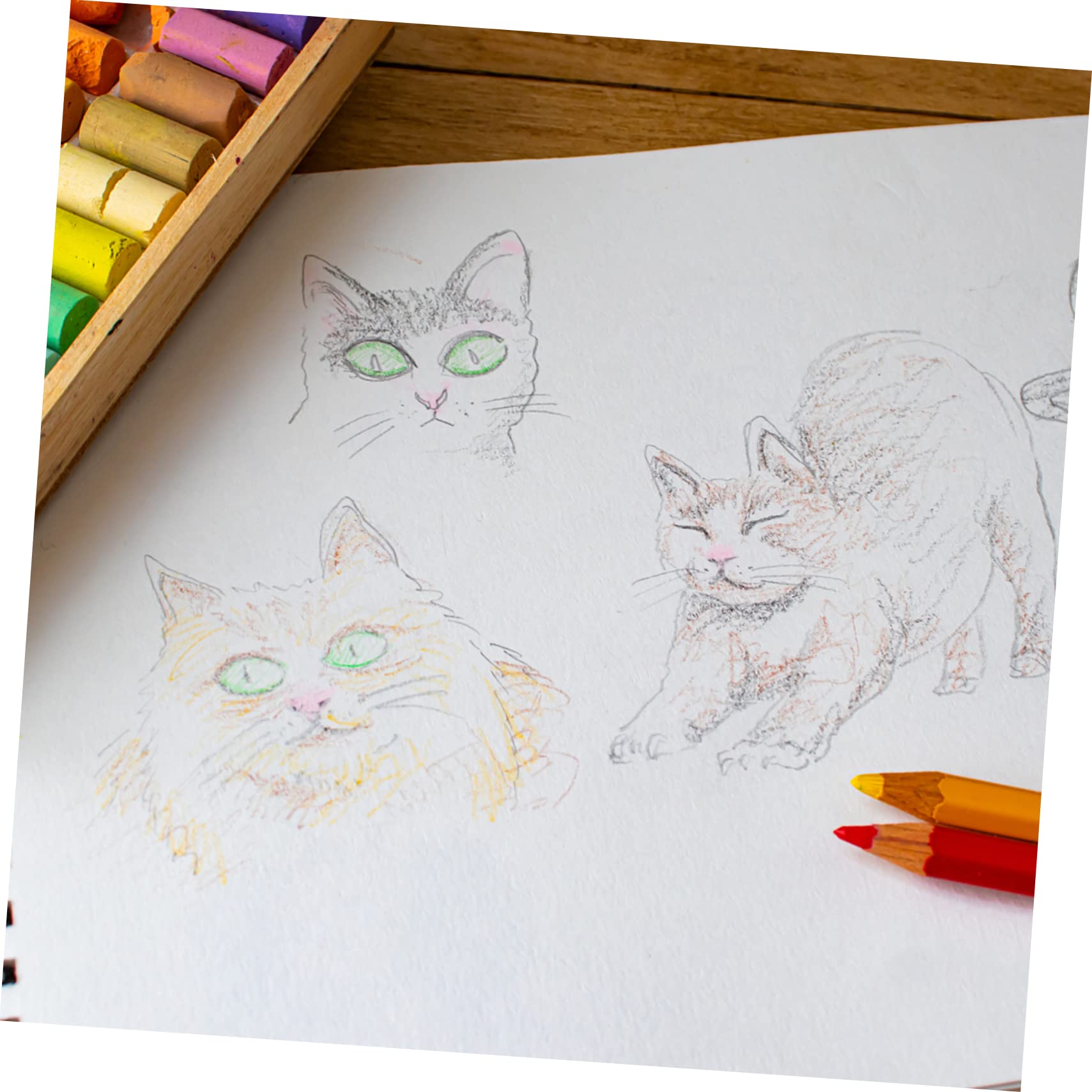 Carnet de Croquis à Papier Épais Carnet de Dessin Portable pour Écoliers Couverture Rigide sans Lignes pour Croquis et Dessins