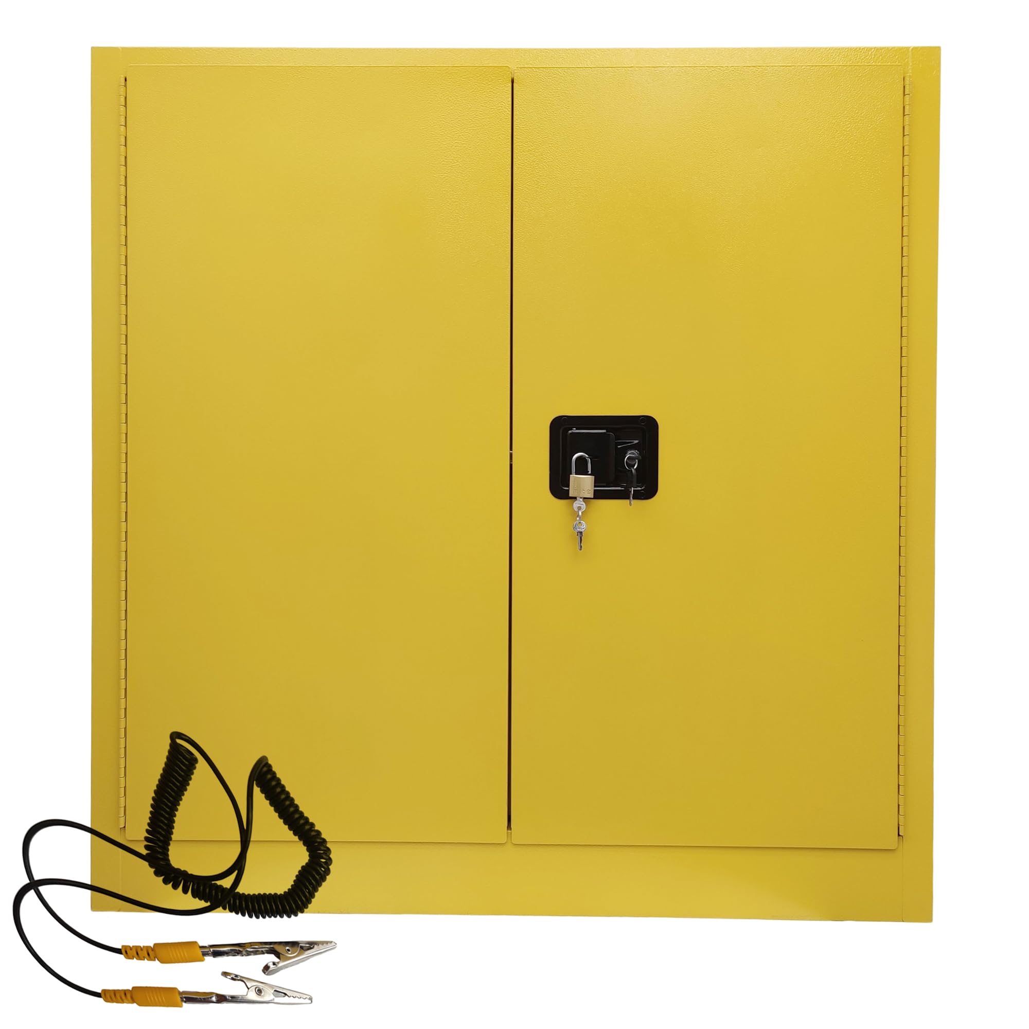 HQHAOTWU Flammable Cabinet Industry Chemical Storage Cabinets 99 Gallon Explosion Proof Safety Cabinet with Two Door Manual Close for Commercial Industrial and Home Use 43 * 18 * 44In
